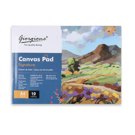 Giorgione Painting and Drawing Pad - A4 280gsm Cotton Duck Canvas 10 Sheets Image