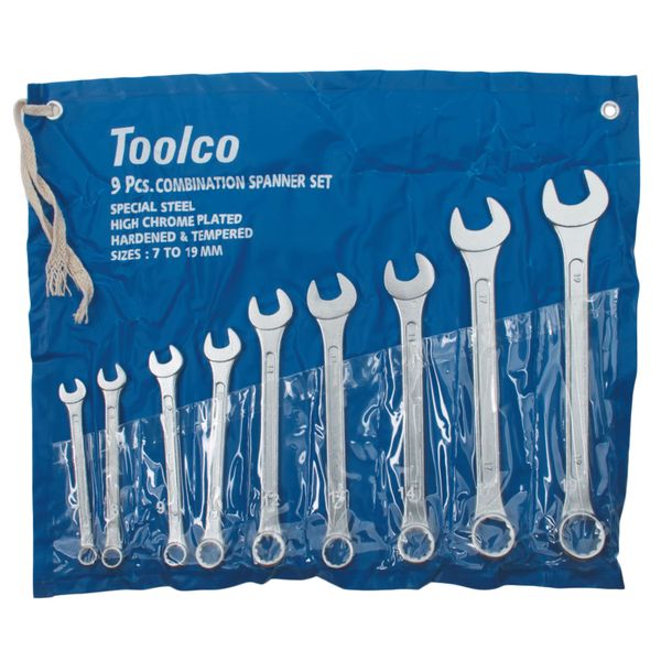Toolco 9-Piece Combination Spanner Set