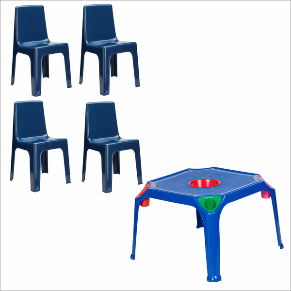 Kiddies Tables with buckets and chairs