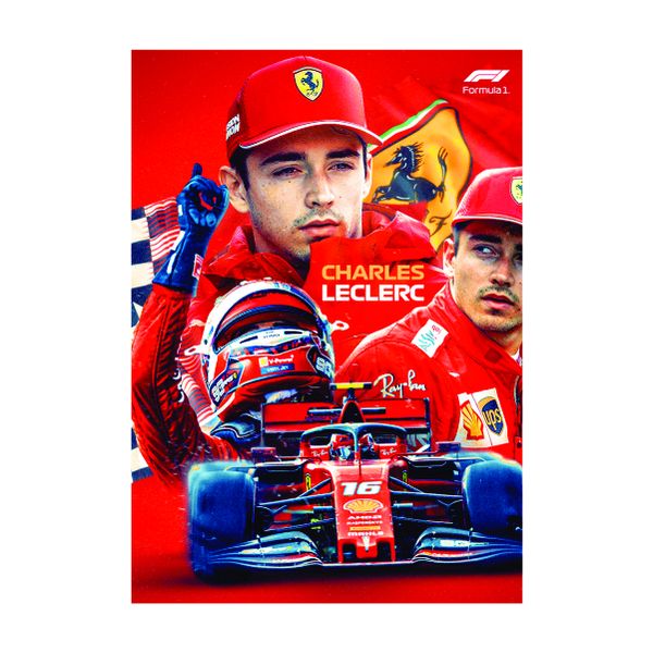 Charles Leclerc Red Flag - A1 poster