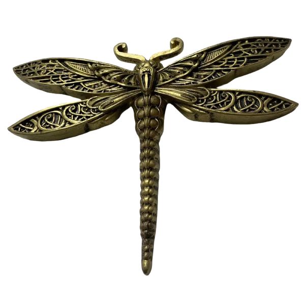 Decor Vintage-Style Golden Dragonfly For Wall Decoration - 18.5cm