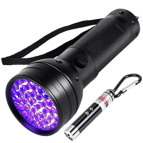 Dezvous UV Flashlight Black Light 51 LED 395 NM Pet Urine Detector