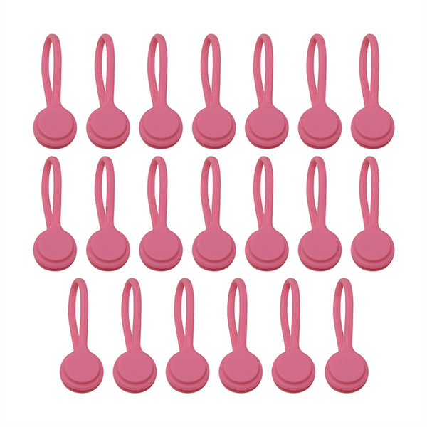20Pcs Cable Organizer Minimalist Silicone Cable Organizer Black