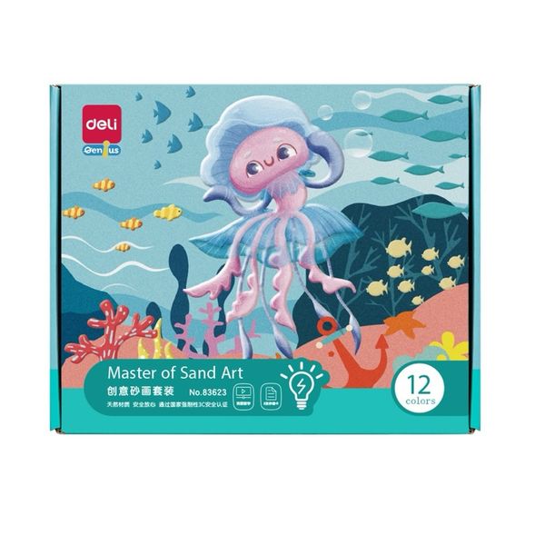 Deli Colouring book sand Set 12 colour