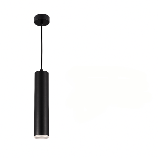 Modern Black Pendant Light - Slim GU10 Aluminum Cylinder Design-7W-400K
