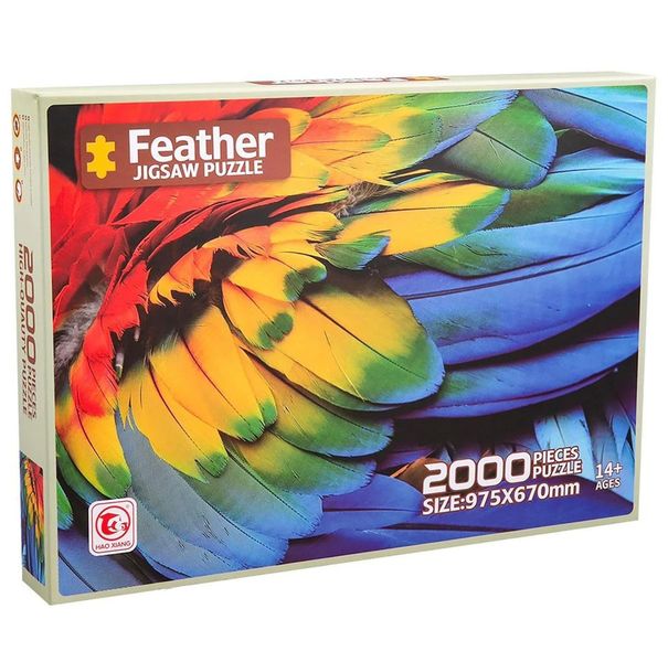 Colourful Feathers 2000 Piece Jigsaw Puzzle