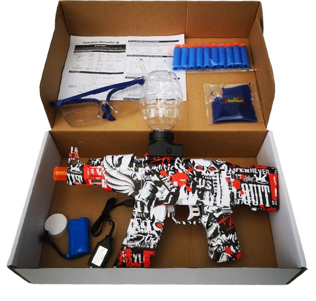 Rechargeable Electric Gel Ball Blaster, Protective Eyewear &amp; 8000 Gel Balls