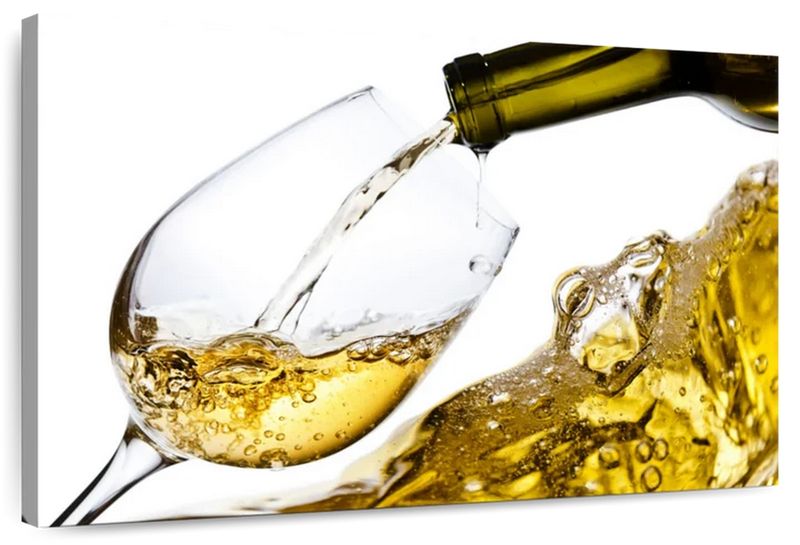 Canvas Art - White Wine Splash Canvas Wall Art Living Bedroom Decor