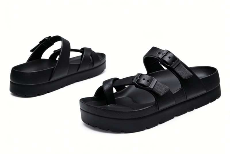 GETAFUN Women's Platform Sandals Foam Arch Support Slides Thick Sole Ultra