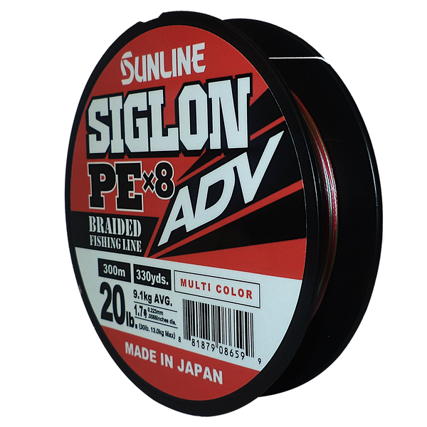 Siglon PE X8 Advanced Fishing Braid 300M (20Lb/9.1Kg) (Multicolour)