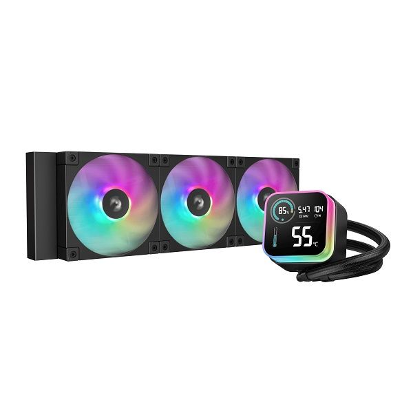DeepCool LQ360BK 360mm ARGB AIO Liquid Cooler With Digital LCD-BK