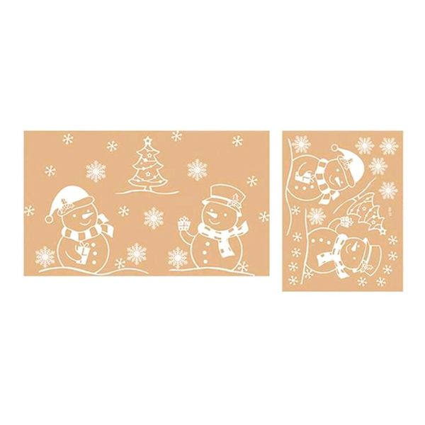 Snowman, snowflakes and Xmas Tree Wall Stickers