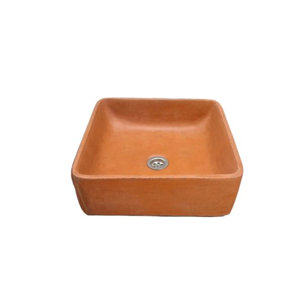 Terracotta Concrete Countertop Butler Sink 36 x 36 x 12cm