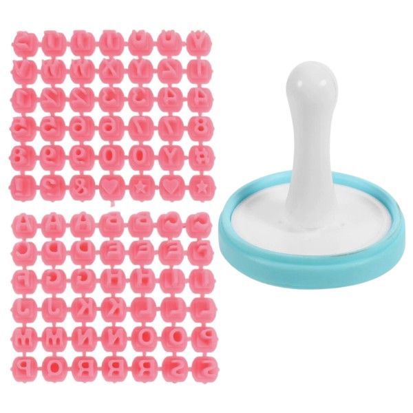 Round Cookie Stamp With Interchangeable Letter &amp; Number Templates