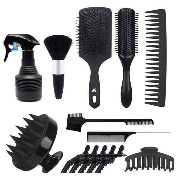 ALANES 14 In 1 Hair Styling Tools Set With Brushes Combs Clips And Sprayer
