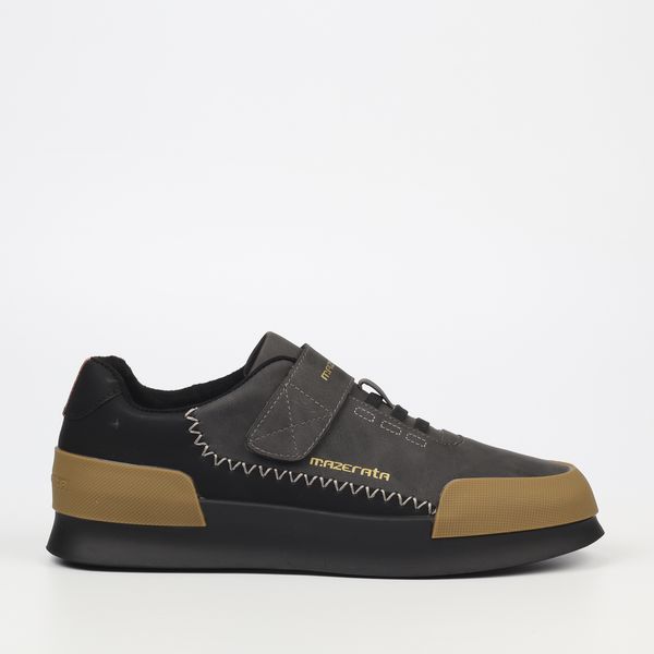 mazerata Men's Grey Nubuck PU Plain Casual Shoes