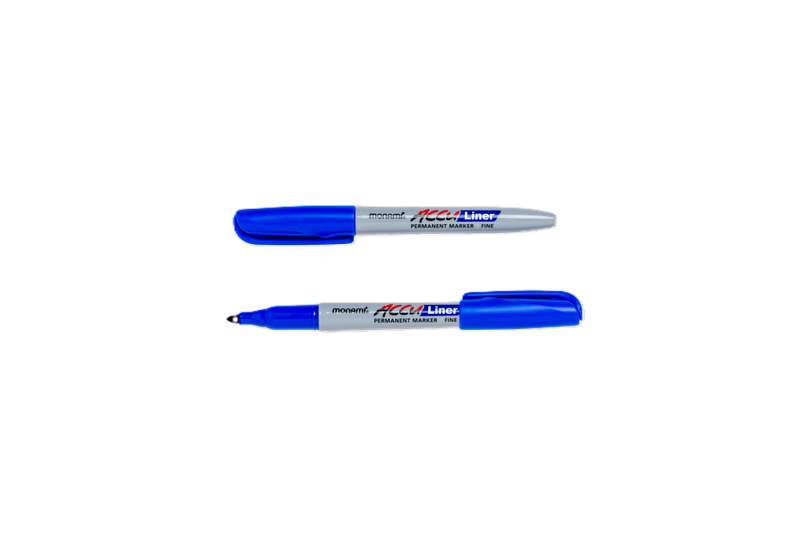 MONAMI Permanent Marker - Acculiner Fine Box 12's Blue