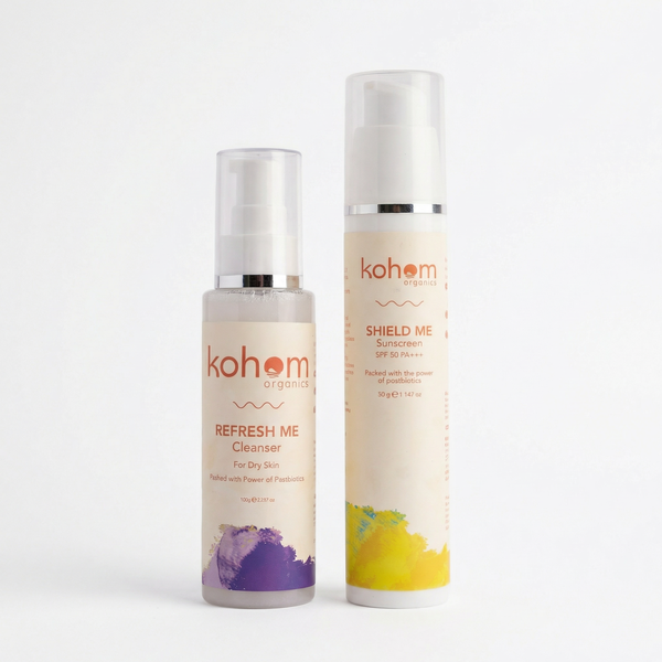 Kohom Organics Cleanse &amp; Protect Set | Cleanser + Sunscreen