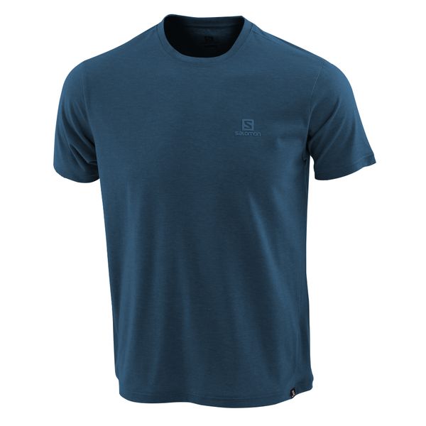Salomon Men's Explorer Short Sleeve Tee - Dark Demin Melange