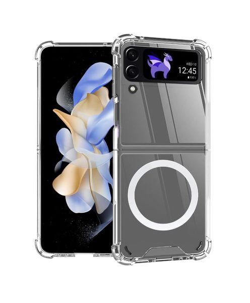 Magnetic Clear Case Compatible with Samsung Galaxy Z Flip 4