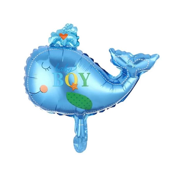 Sleepy Whale Helium Foil Balloon - 72cm x 84cm