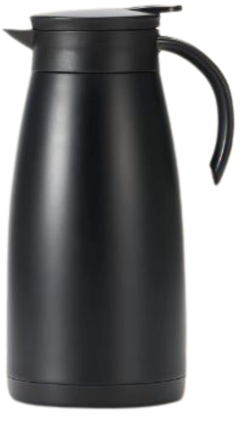 Black Stainless Steel 1,5 Litre Flask, for Hot water, Tea &amp; Coffee