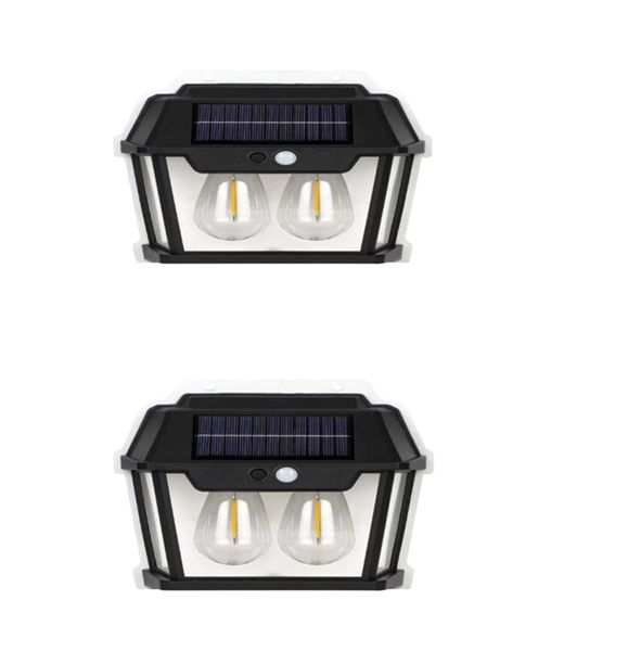 2 Pack Waterproof Outdoor Solar Interaction Wall Lamp 28W