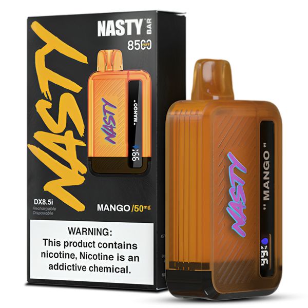 Nasty Disposable Vape 8500 puffs Rechargeable 50mg | Mango