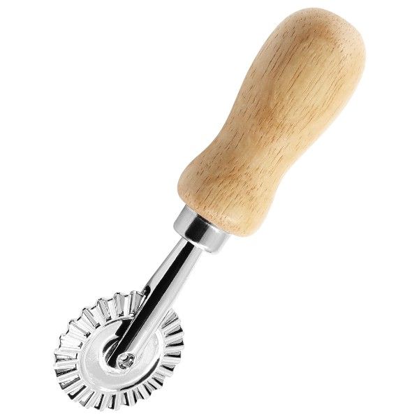 Multi-Purpose Stainless Steel Dough Cutter With Crimped Edges - Silver