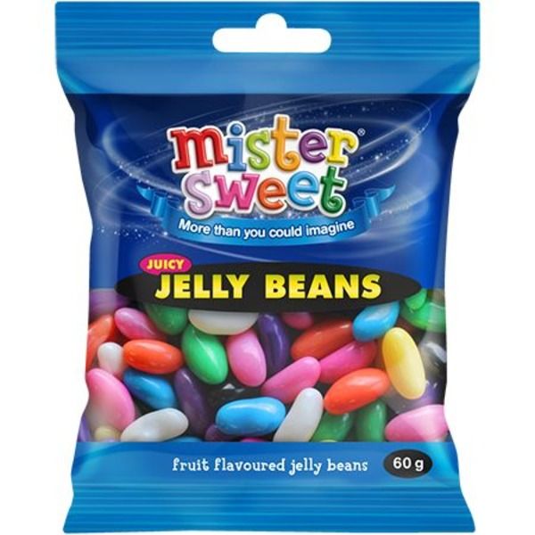 Mister Sweets - Assorted Sweet Candy - Juciy Jelly beans- 60g - 12 Pack