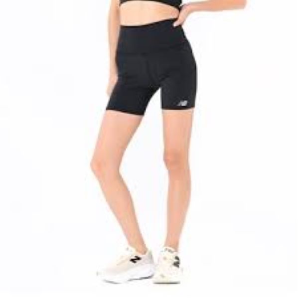New Balance Women's Harmony 6 Inch Fitted High Rise Running Shorts - Black