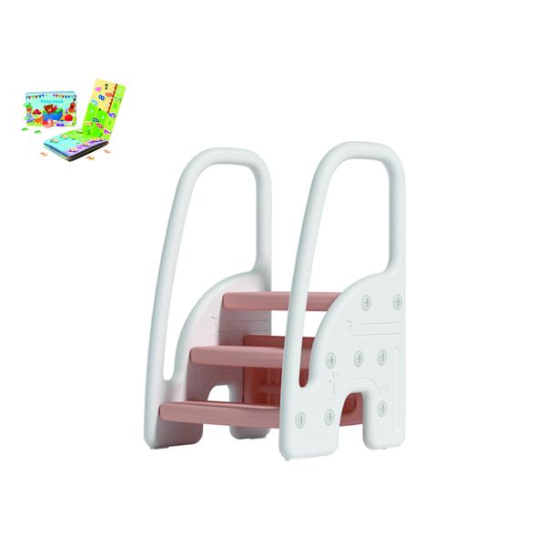 Baby Joy Kids Step Stool, 3 Tier Toddler Step Ladder with Safety Handles