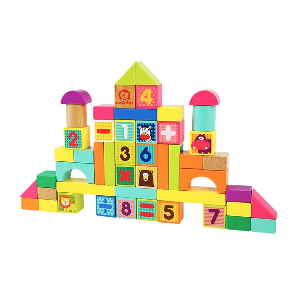 TopBright 123 Animal Building Blocks: 50 Pieces