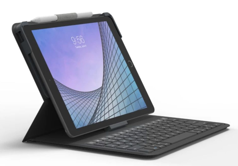 Zagg Messenger Folio 2 Bluetooth Keyboard Case Compatible with iPad 10.2" - Grey