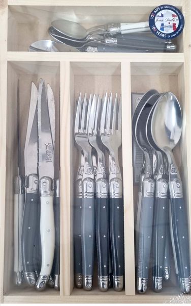 Laguiole by Jean Dubost 24 Piece Cutlery Set - Grey Mix