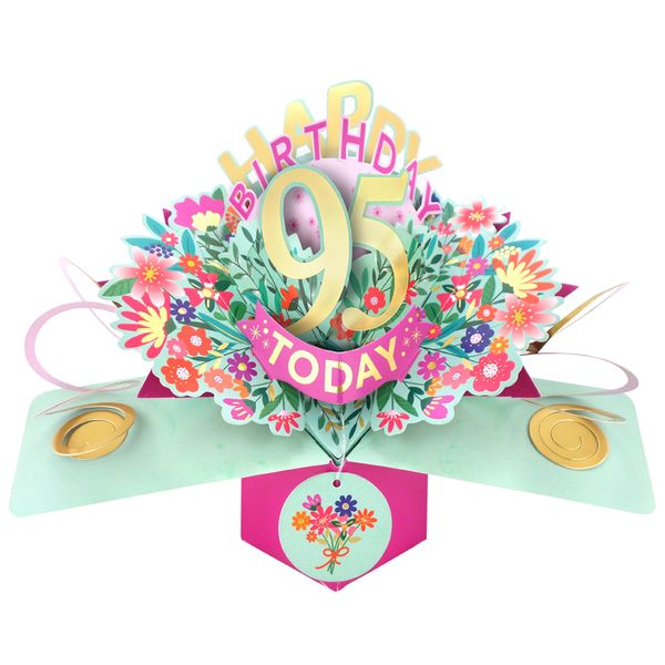 Happy 95th Birthday 3D Pop Up Card - Female