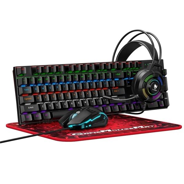 T-wolf Gaming Combo Set for PC With Keyboard, Mouse &amp; Pad, and Headset