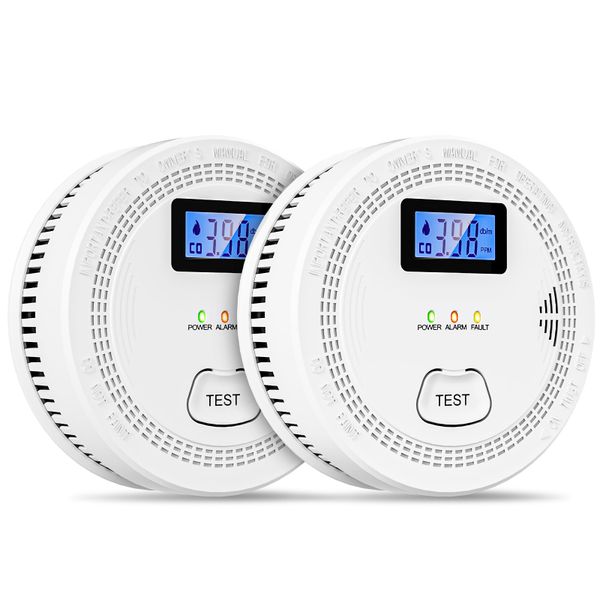 2 In 1 Smoke And CO Detector Battery Powered With 85 dB Alarm Easy Install