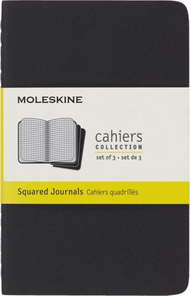 Moleskine Cahier Black Pocket Squared Journal