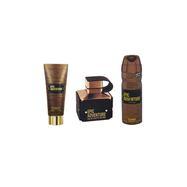 Epic Adventure for Men by Emper Gift Set - 3 Pieces