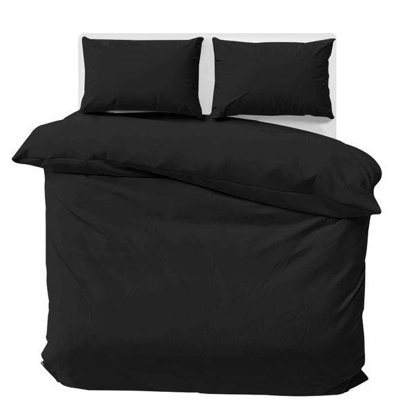 Saer 100% Cotton Duvet Cover and Pillowcase Set Linen - 3 Piece