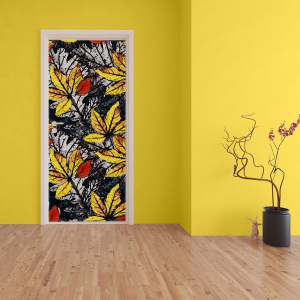 Decoupage Tear Resistant Transfers - Autumn Leaves Door