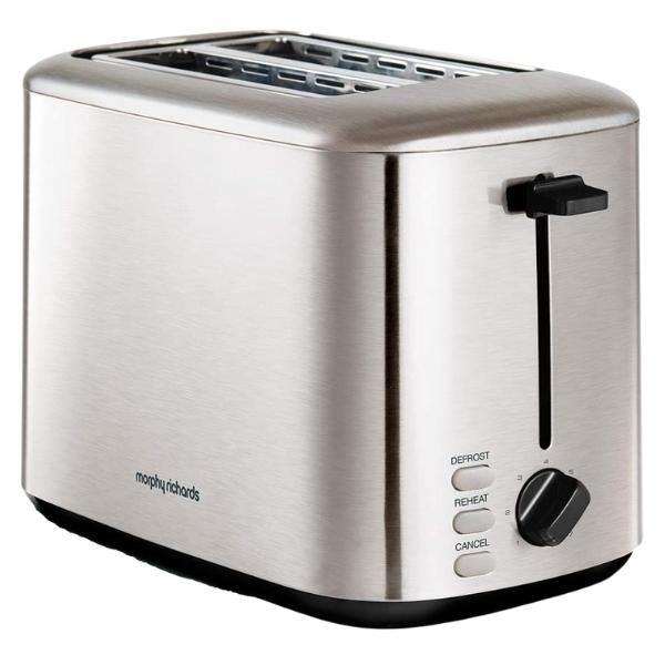 Morphy Richards - 2 Slice Stainless Steel Toaster 800W - Brushed