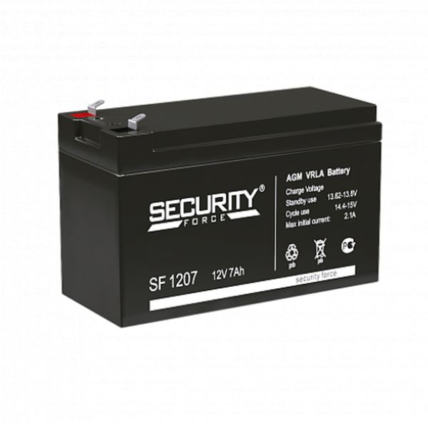Security Force SF1207 12v 7Ah AGM Battery