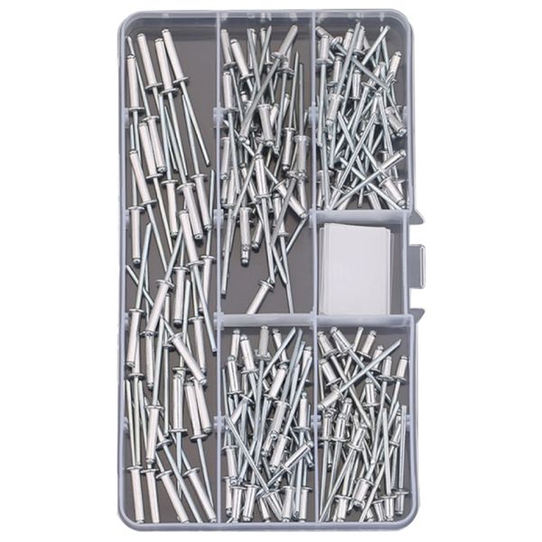 Tool DIY Aluminium Open End Dome Head Pop Rivets M2.4 -M3 (220 Pieces)