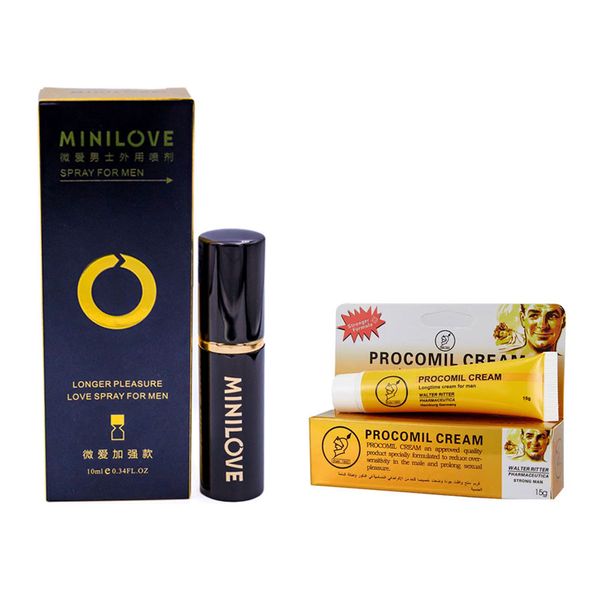 Minilove Delay Spray For Men &amp; Procomil Cream Duel Delay Combo