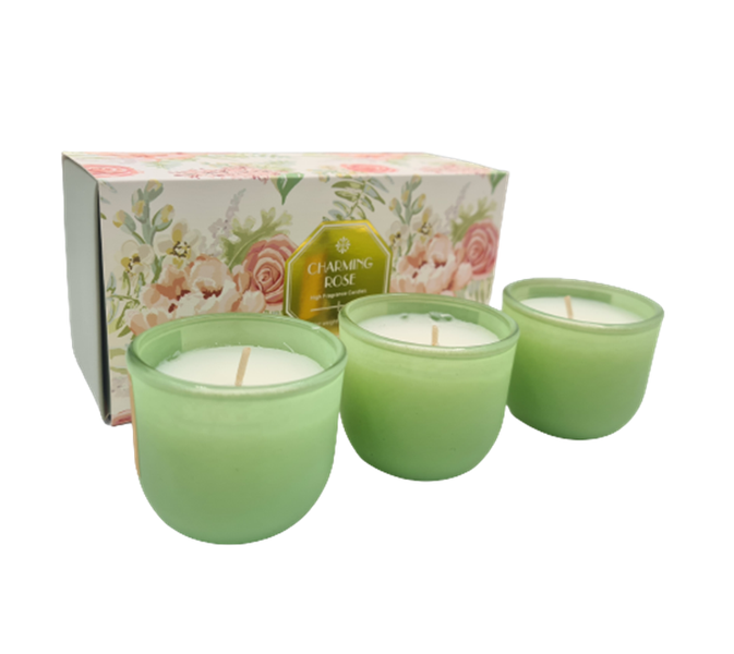Charming Rose Candle Set of 3