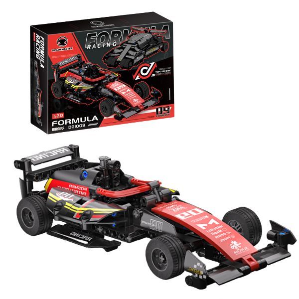 Formula Racing Car Building Blocks Red 2-in-1 Ages 6+