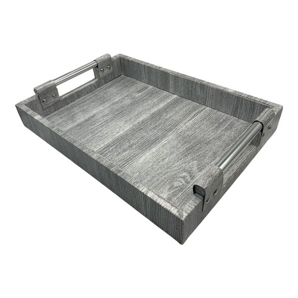 Tray 41x29x5cm Serving Leather Look