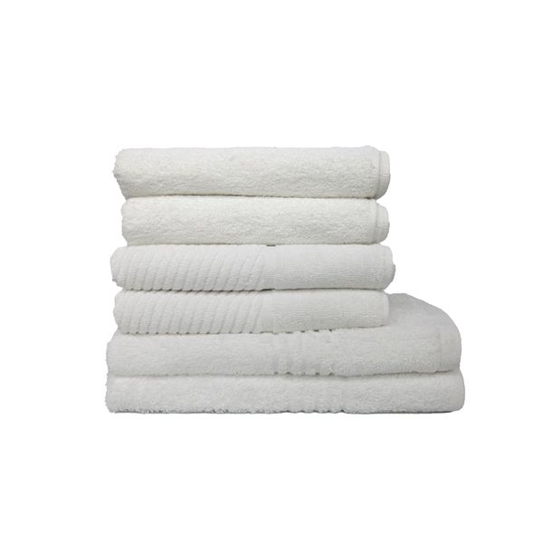 SR Luxury - Sterling Silver - 6 Set Bath Towel Combo with 660GSM Bath Mat